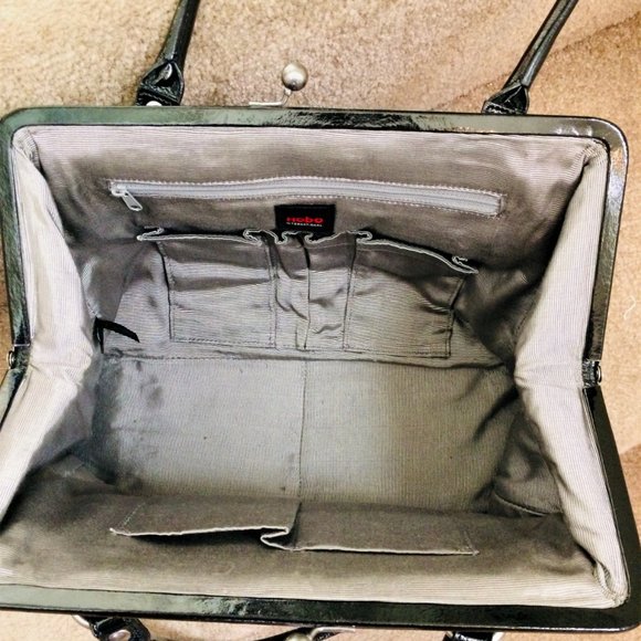 HOBO Patent Leather & Wool Handbag - Picture 3 of 10